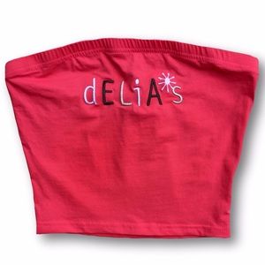 NWT Delia’s logo hot pink sleeveless tube top M
